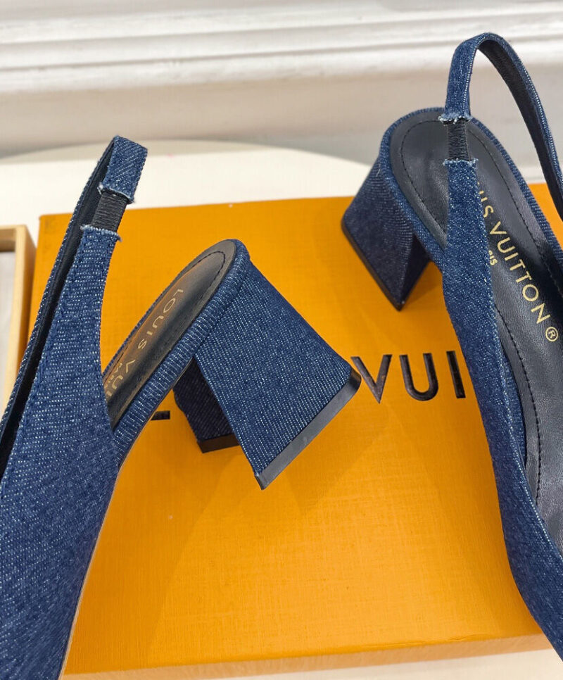 Louis Vuitton Women's Shake Slingback Pump 1ACGGE Dark Blue