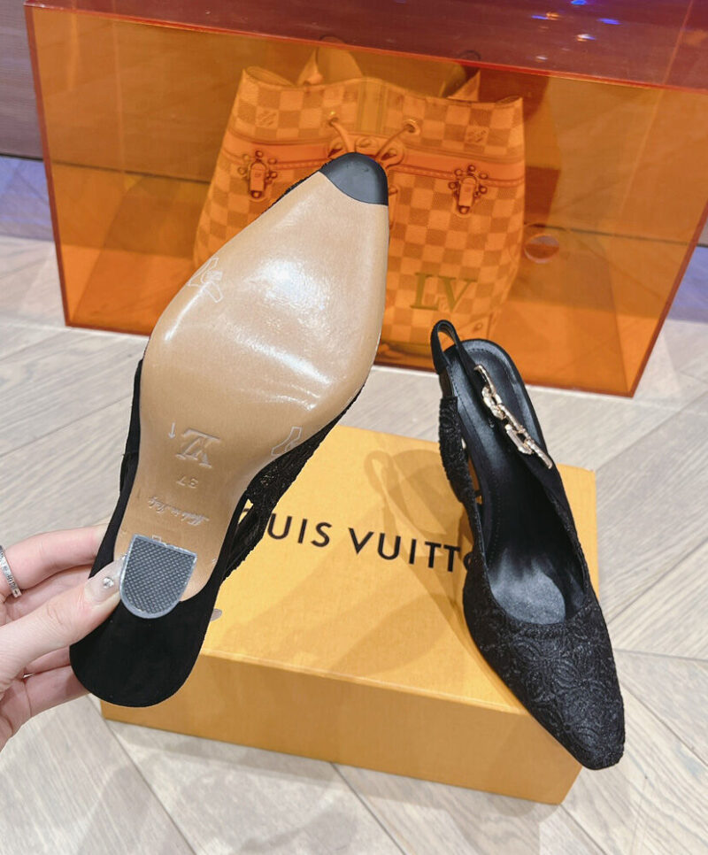 Louis Vuitton Women's Sparkle Slingback Pump 1ACGJZ Black