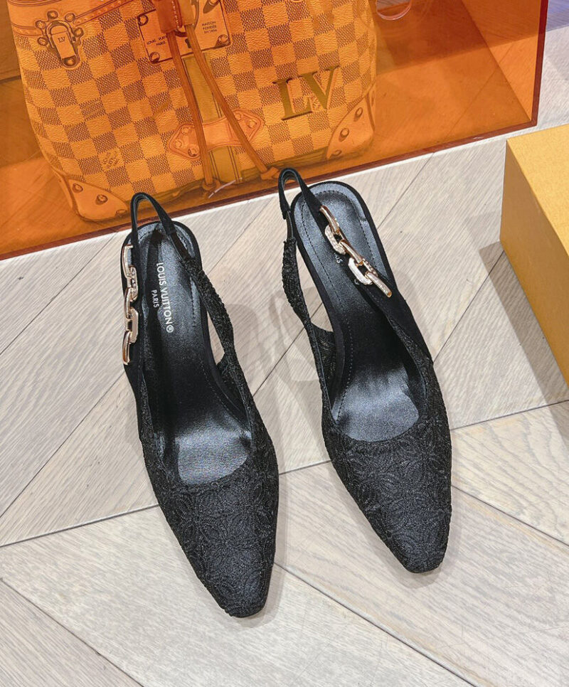 Louis Vuitton Women's Sparkle Slingback Pump 1ACGJZ Black