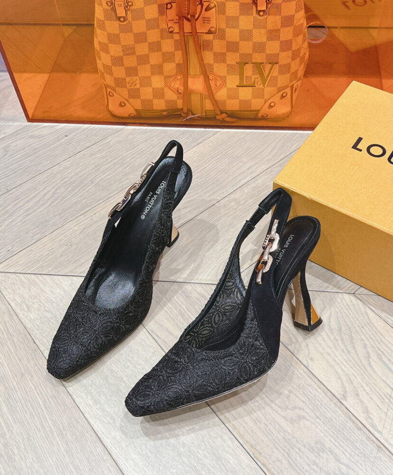 Louis Vuitton Women's Sparkle Slingback Pump 1ACGJZ Black