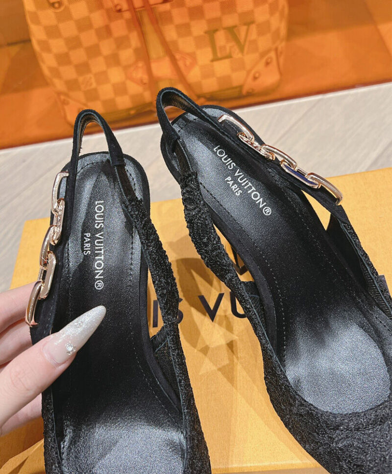 Louis Vuitton Women's Sparkle Slingback Pump 1ACGJZ Black