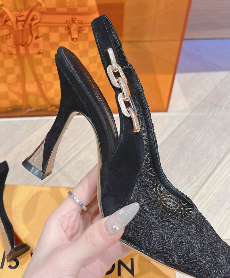 Louis Vuitton Women's Sparkle Slingback Pump 1ACGJZ Black