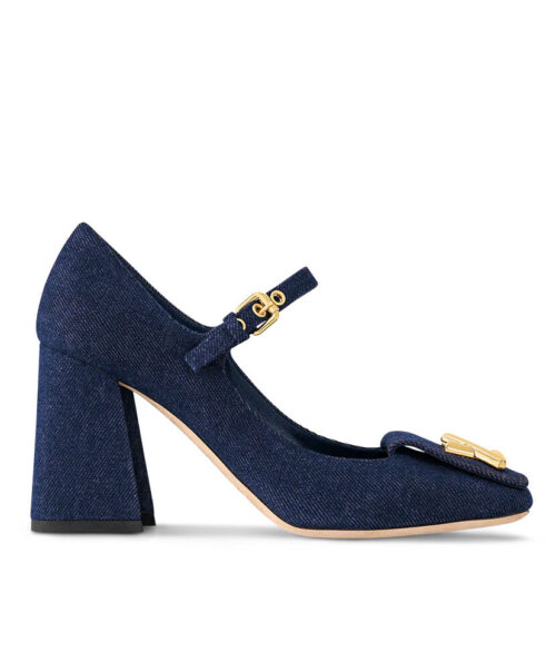 Louis Vuitton Women's Shake Mary Jane Pump 1ACGST Dark Blue