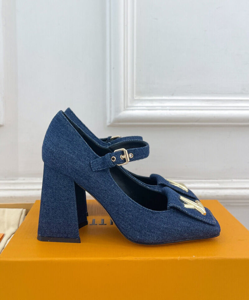 Louis Vuitton Women's Shake Mary Jane Pump 1ACGST Dark Blue
