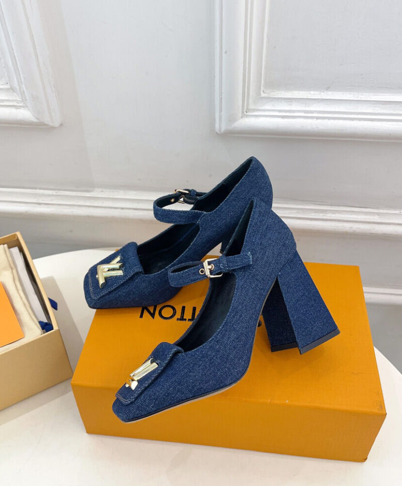 Louis Vuitton Women's Shake Mary Jane Pump 1ACGST Dark Blue