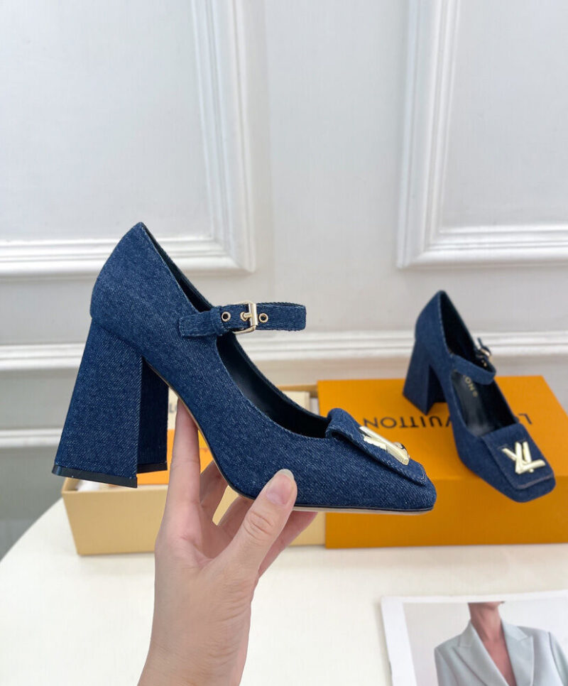 Louis Vuitton Women's Shake Mary Jane Pump 1ACGST Dark Blue