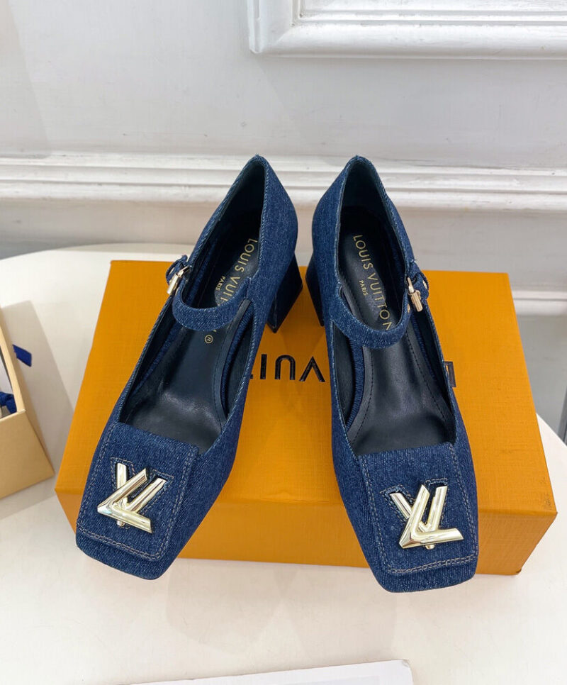 Louis Vuitton Women's Shake Mary Jane Pump 1ACLH4 Dark Blue