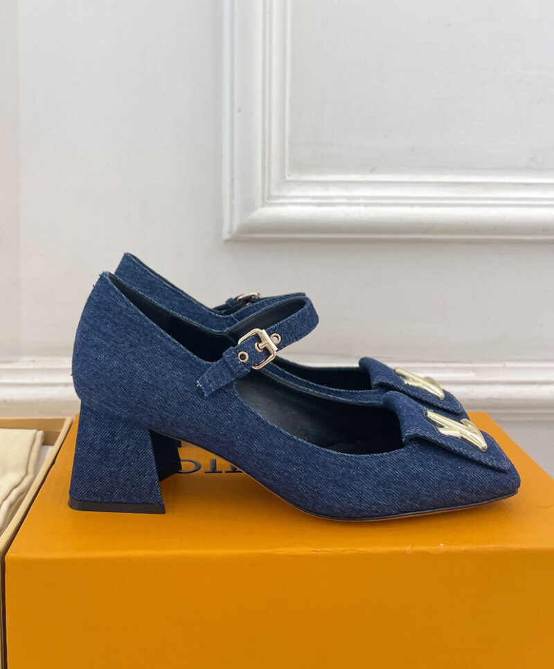 Louis Vuitton Women's Shake Mary Jane Pump 1ACLH4 Dark Blue