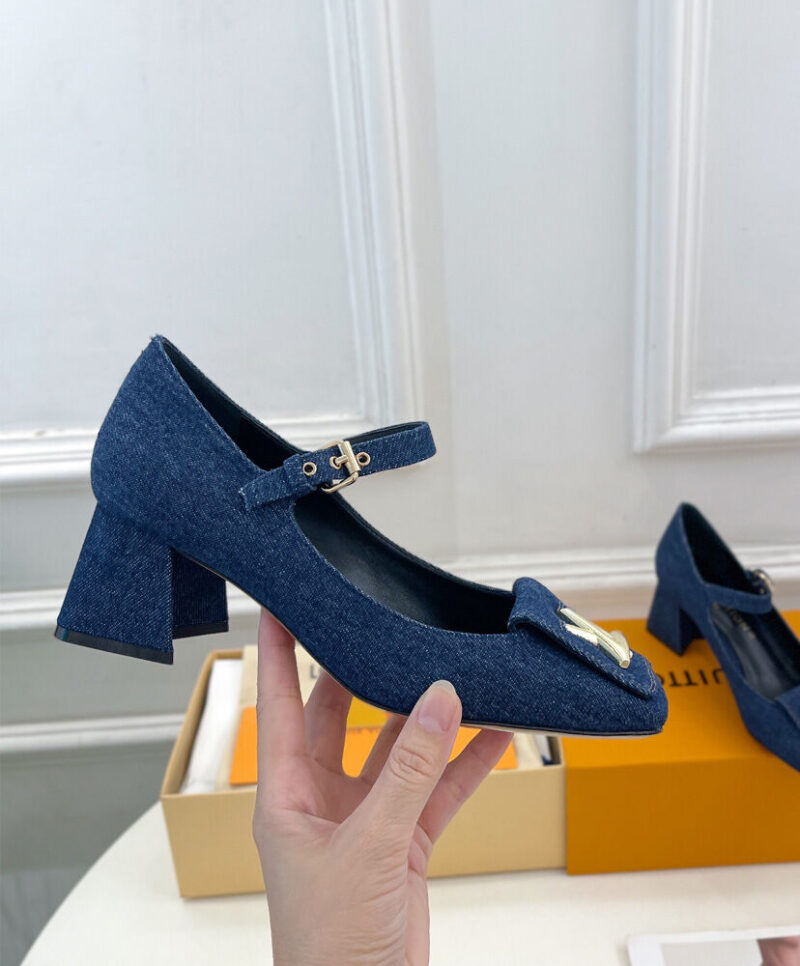 Louis Vuitton Women's Shake Mary Jane Pump 1ACLH4 Dark Blue