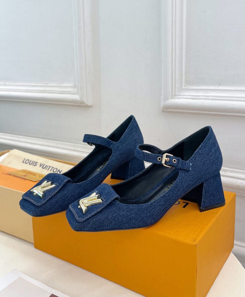 Louis Vuitton Women's Shake Mary Jane Pump 1ACLH4 Dark Blue