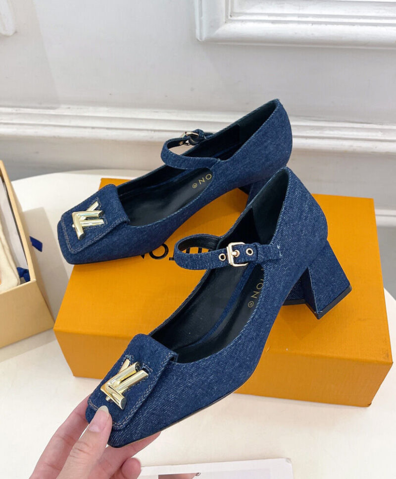 Louis Vuitton Women's Shake Mary Jane Pump 1ACLH4 Dark Blue