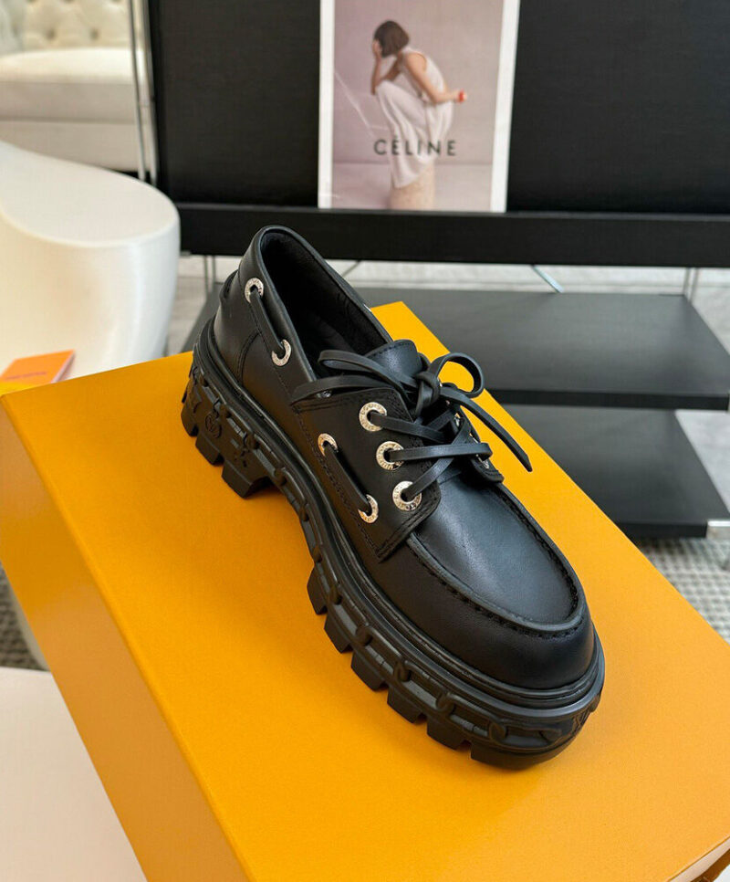 Louis Vuitton Women's LV Record Boat Shoe 1ADAJI Black