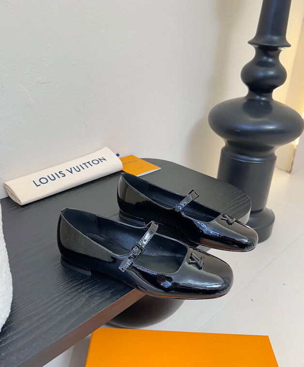 Louis Vuitton Women's Swing Flat Mary Jane Ballerina Black