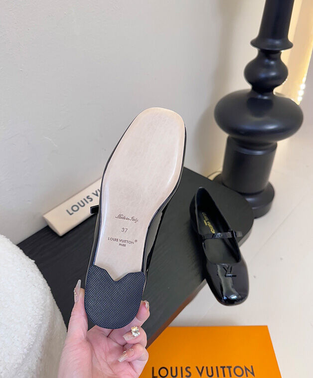 Louis Vuitton Women's Swing Flat Mary Jane Ballerina Black