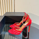 Alaia Women's High Fishnet Pumps With Studs