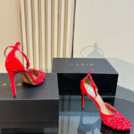 Alaia Women's High Fishnet Pumps With Studs