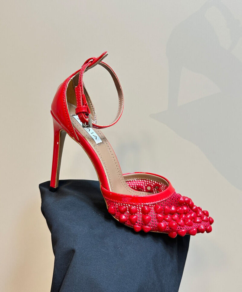 Alaia Women's High Fishnet Pumps With Studs