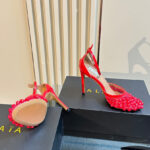 Alaia Women's High Fishnet Pumps With Studs
