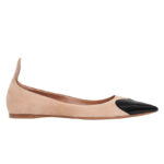 Alaia Women's Heart Ballerinas In Suede Goatskin And Patent Calfskin