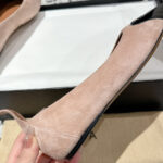 Alaia Women's Heart Ballerinas In Suede Goatskin And Patent Calfskin