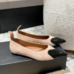 Alaia Women's Heart Ballerinas In Suede Goatskin And Patent Calfskin