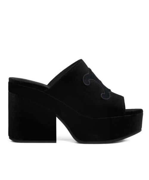 Celine Women's Elena Mule In Velvet Black