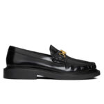 Celine Women's Universite Triomphe Chain Loaffer In Polished Bull Black