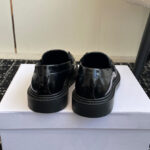 Celine Women's Universite Triomphe Chain Loaffer In Polished Bull Black