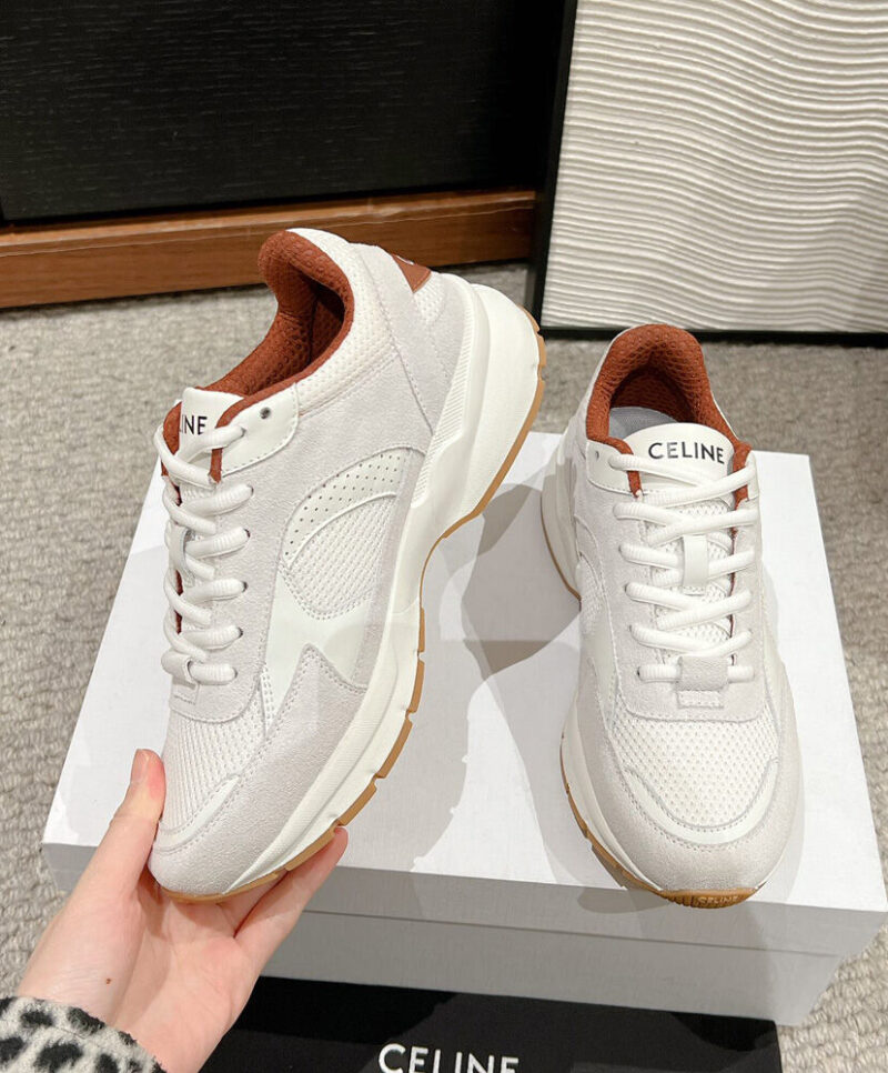 Celine Women's Runner Cr-03 Low Lace-Up Sneaker In Mesh