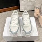 Celine Women's Block Sneaker With Triomphe In Calfskin