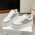 Celine Women's Block Sneaker With Triomphe In Calfskin