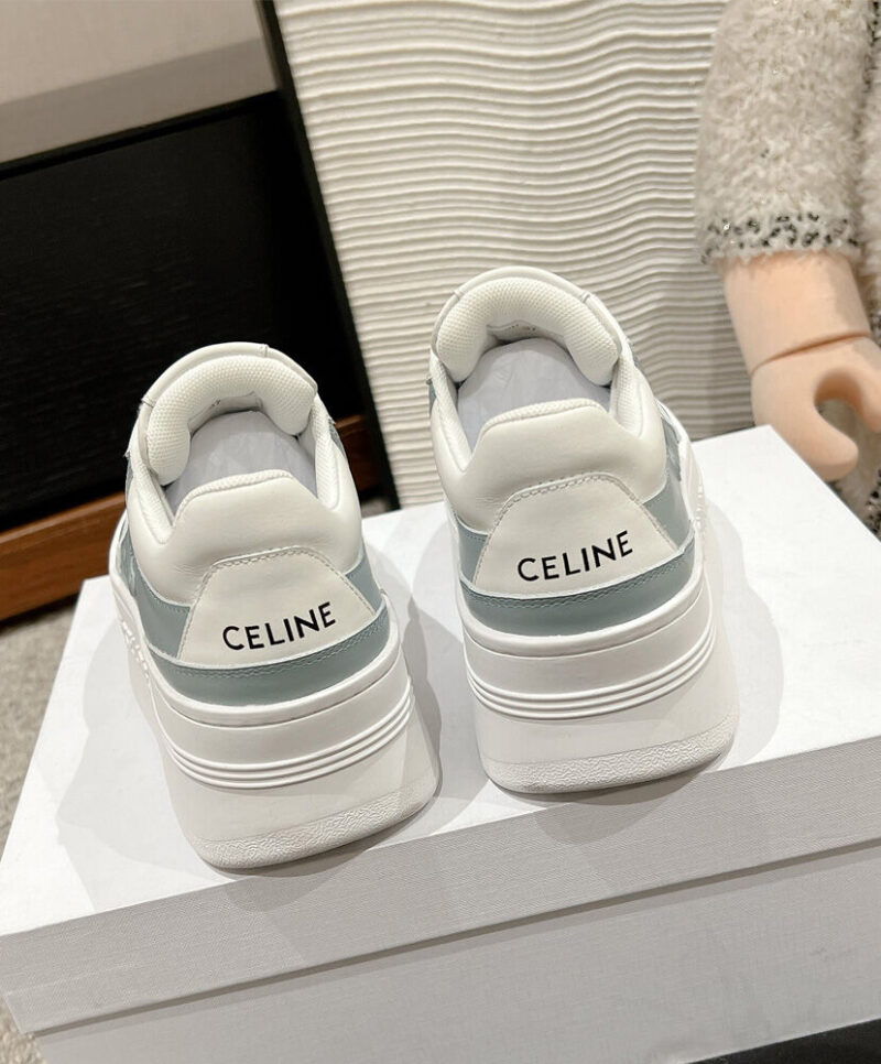 Celine Women's Block Sneaker With Triomphe In Calfskin