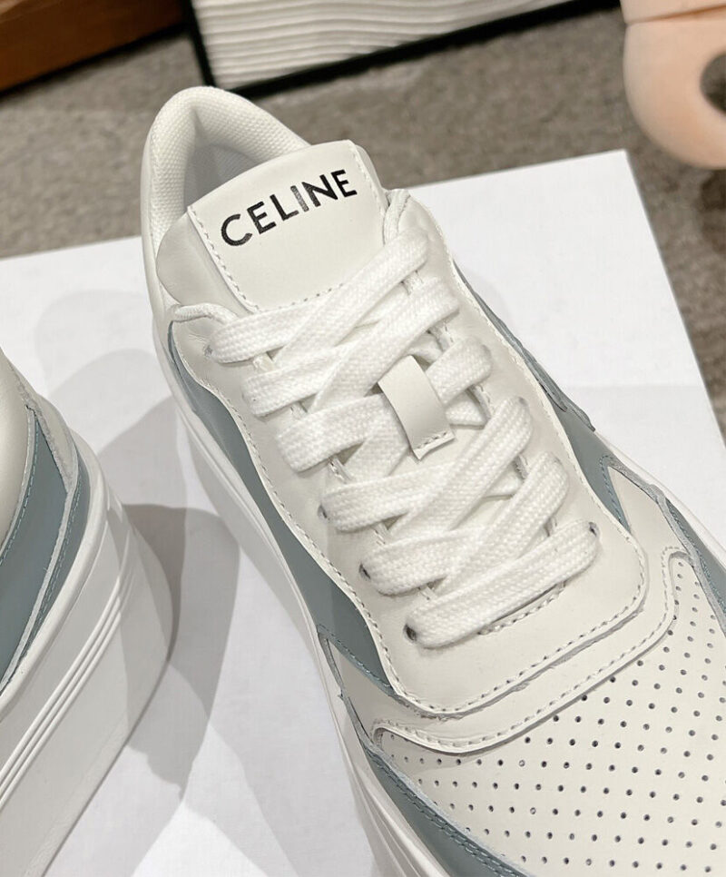 Celine Women's Block Sneaker With Triomphe In Calfskin