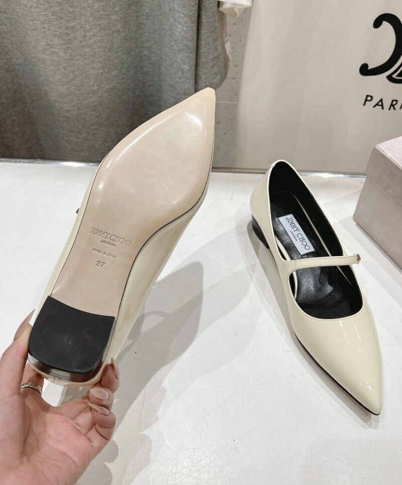 Jimmy Choo Women's Carolyn Flat Cream