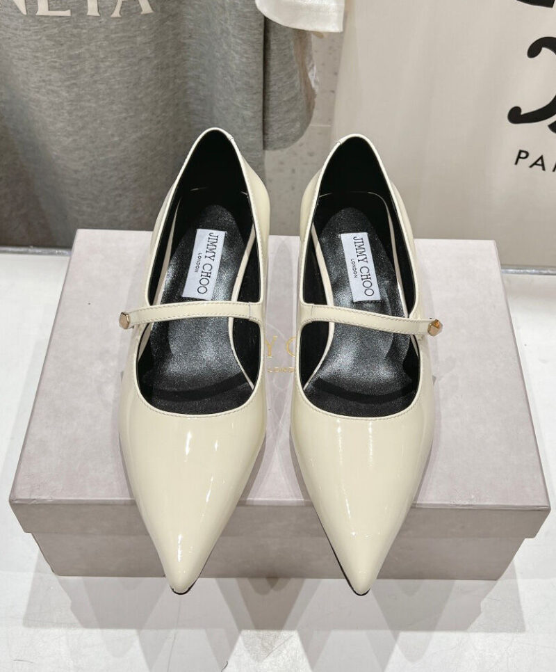 Jimmy Choo Women's Carolyn Flat Cream