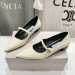 Jimmy Choo Women's Carolyn Flat Cream