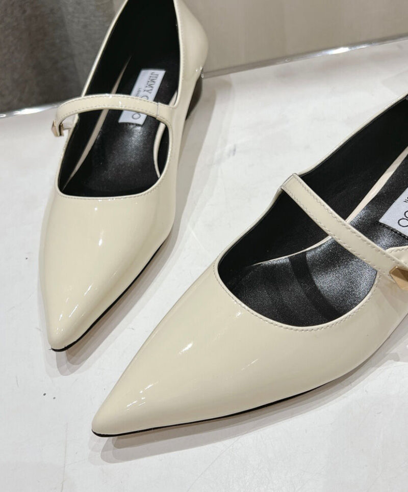Jimmy Choo Women's Carolyn Flat Cream