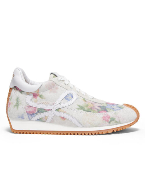 Loewe Unisex Flow Runner in brushed suede Cream