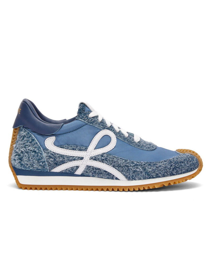 Loewe Unisex Flow Runner In Nylon And Brushed Suede