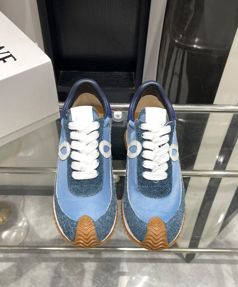 Loewe Unisex Flow Runner In Nylon And Brushed Suede