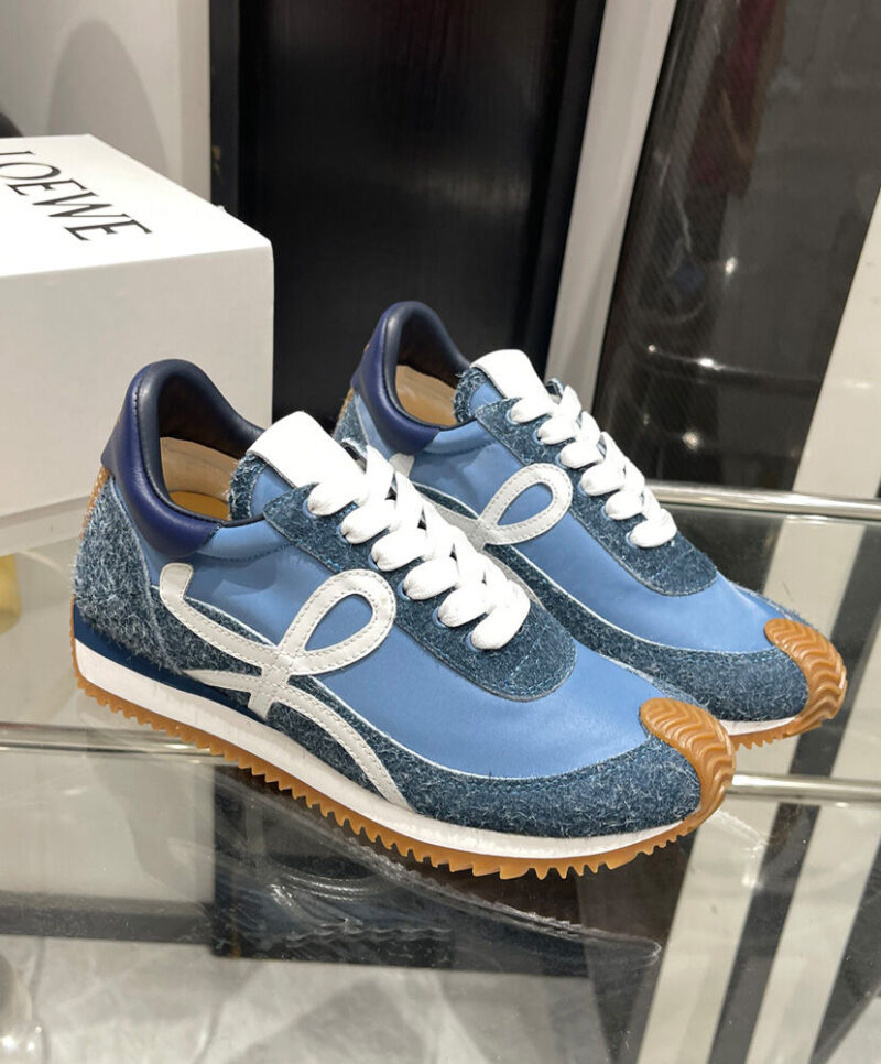 Loewe Unisex Flow Runner In Nylon And Brushed Suede