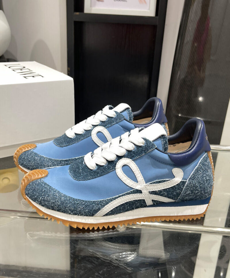 Loewe Unisex Flow Runner In Nylon And Brushed Suede