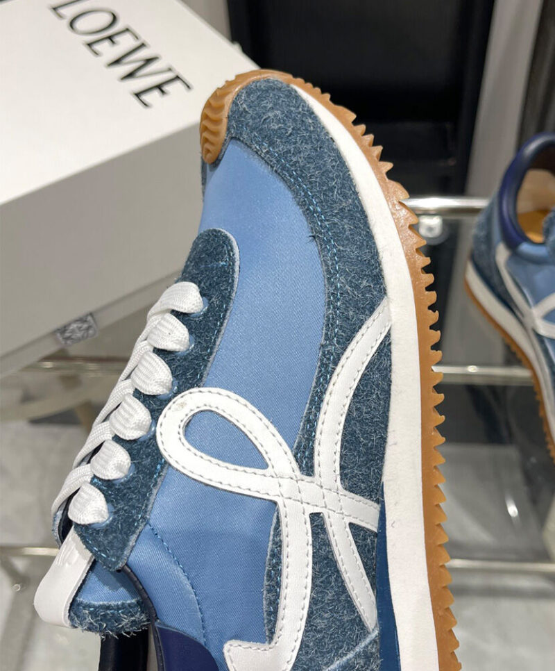 Loewe Unisex Flow Runner In Nylon And Brushed Suede