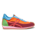 Loewe Unisex Flow Runner In Nylon And Suede Red