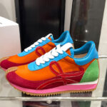 Loewe Unisex Flow Runner In Nylon And Suede Red