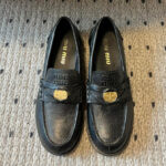Miumiu Women's Calfskin Penny Loafers Black