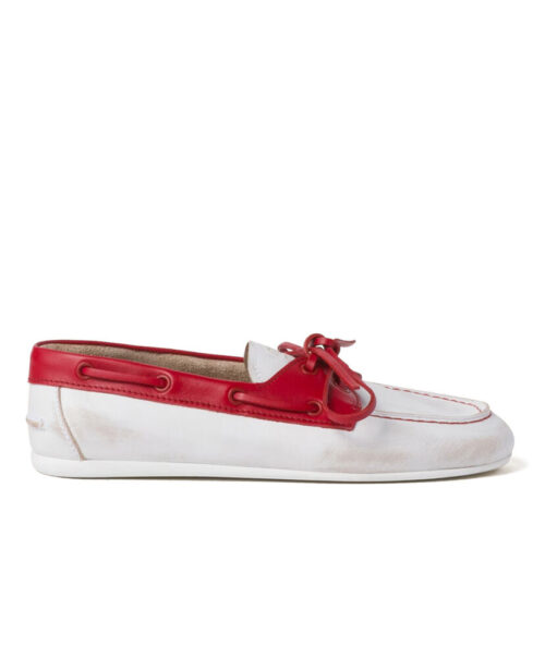Miumiu Women's Unlined Bleached Two-tone Leather Loafers