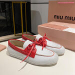 Miumiu Women's Unlined Bleached Two-tone Leather Loafers