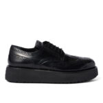 Miumiu Women's Brushed Leather Oxford Brogues 5E177E Black