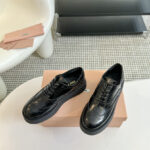 Miumiu Women's Brushed Leather Oxford Brogues 5E177E Black